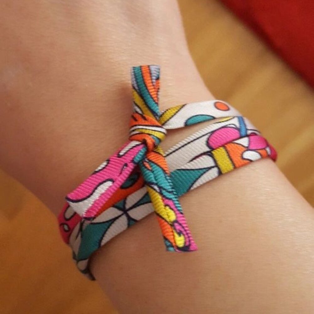HERMES Twilly Silk spaghetti wrap bracelet 46β | 1 silk bracelet - Picture 6 of 6
